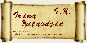 Irina Mutavdžić vizit kartica